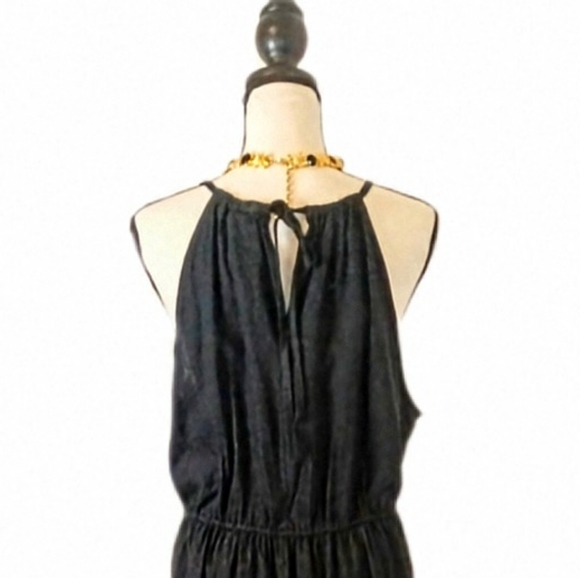 NWT Ava and Viv Black Linen Rayon Halter Women's Dress Size 1X - Picture 5 of 10